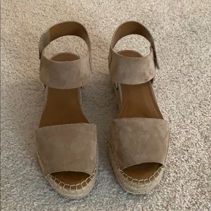 Franco Sarto Platform Wedge Espadrille Size 8